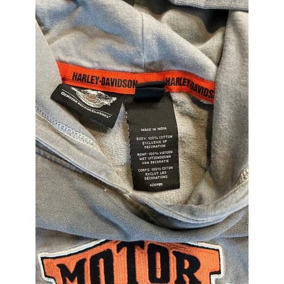 Harley-Davidson Hoodie 2XL Vintage Washed Gray, Genuine MotorClothes - Picture 5 of 8